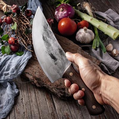 Нож для разделки мяса ручной работы из высокоуглеродистой нержавеющей стали, нож шеф-повара, нож для убоя, профессиональный топор, ножи для нарезки