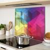 Set of Two Glass Kitchen Boards Geometric Shapes 2x30x52 cm