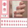 Reusable Press-On Nails With Cat Eye Effect Gradient Design Women Sweet Chic Style Wearable Nail Tips
