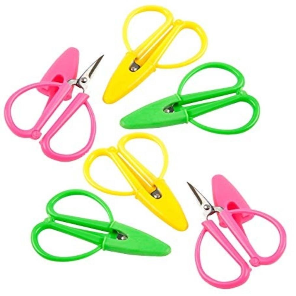 Mini Small Sharp Scissors with Cover Stainless Steel Tiny Detail Scissor Portable Silicone Soft Handle Cut Paper Tool