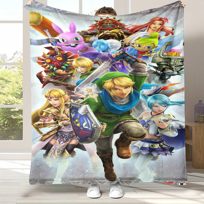Ретро Z-Zelda Мультяшный Линк Игры Фланелевое Одеяло, Ультра Мягкий Теплый Плюшевый Плед для Дома Спальни Кровати Дивана Походного Пикника Ребенка