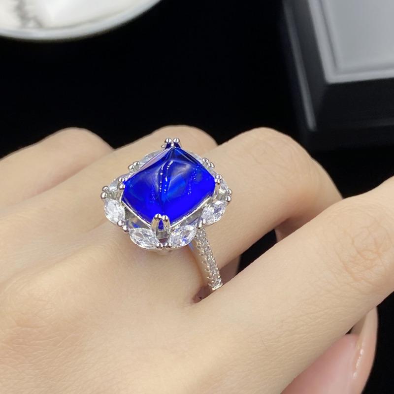 BELLA BOX Комплект из сережек-колье с полым дном в виде сахарной башни, инкрустированной синим цирконием, для женщин