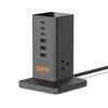 USB-зарядное устройство Type-C Башня-удлинитель 100 Вт Шнур питания 2 м PD Быстрая зарядка для смартфонов USB-розетка с портом USB-C 6 портов 3 розетки переменного тока GaN Техно