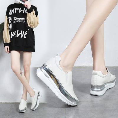 Весенние новые туфли-лоферы на толстой подошве, женские спортивные туфли на одной педали, повседневные и легкие туфли на толстой подошве-маффин для бега