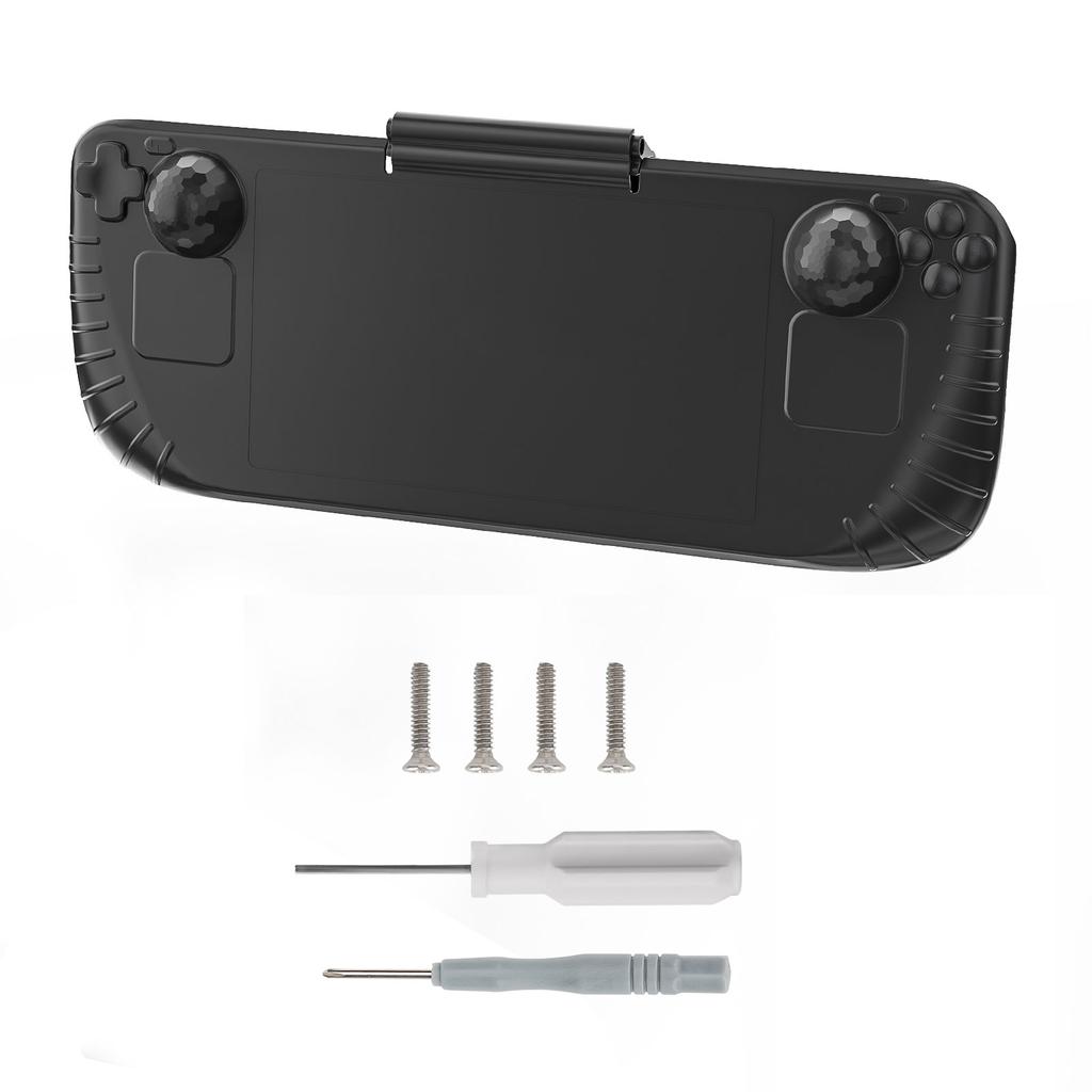 Game Console Protective Cover and Sunhood Shield Back Bracket Shockproof Anti Scratch Cover Fit for Steam Deck Gamepad