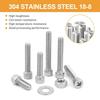 VKKM 360-Piece 304 Stainless Steel Screw Set with Washers & Nuts in M2/M2.5 Multi-Specifications, Essential for Maintenance.