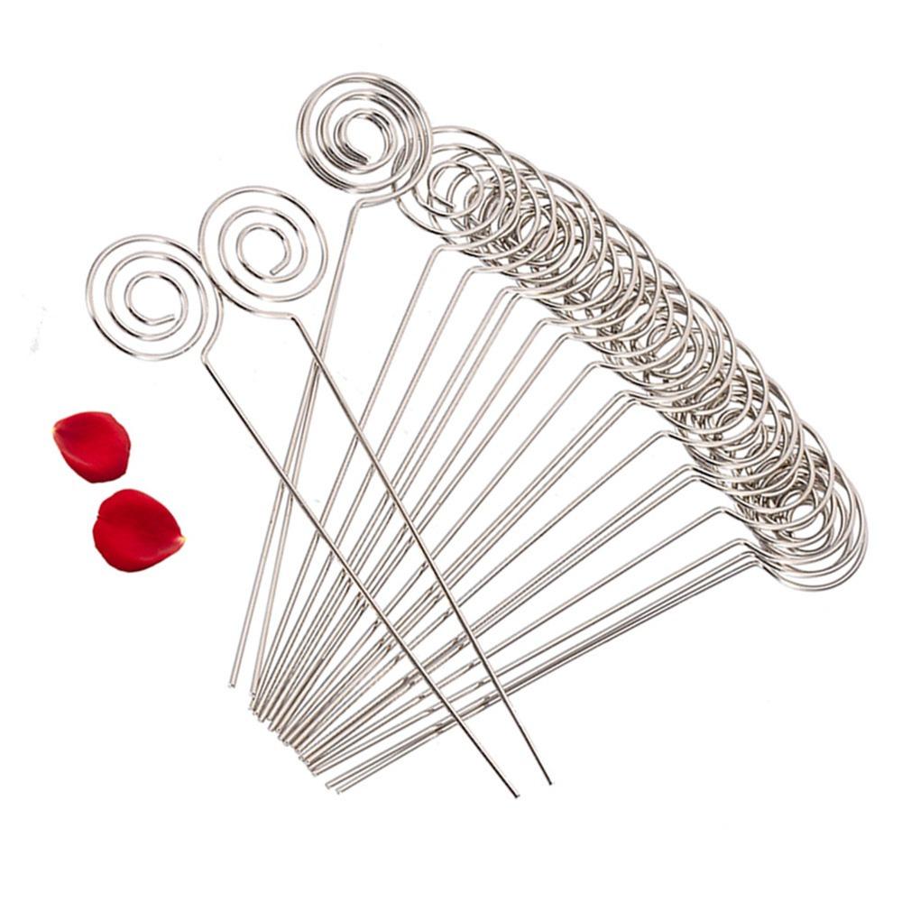 50pcs Heart Shape Photo Card Holders Round Shape Paper Note Holders Table Display
