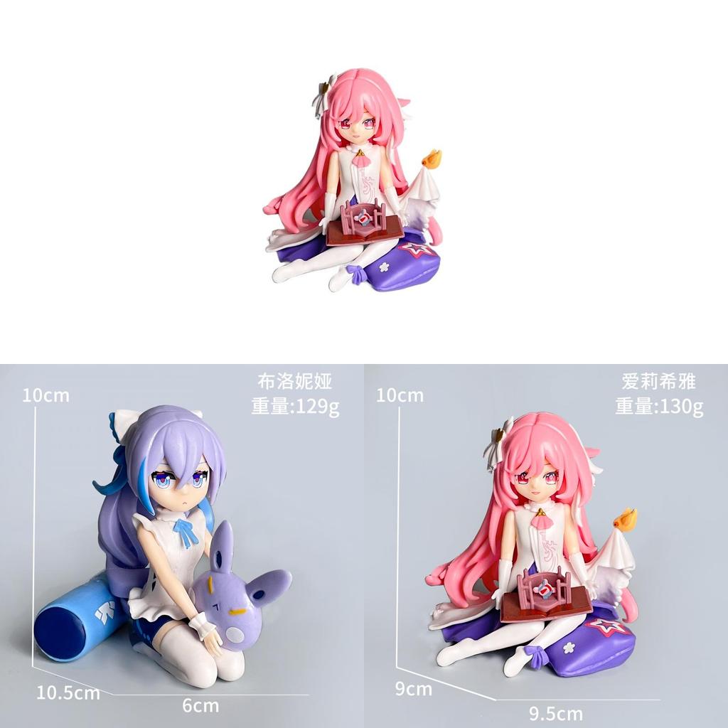 Honkai Impact 3 Броня Элизия Чиби ПВХ Модель со Съемными Частями для Коллекционного Дисплея