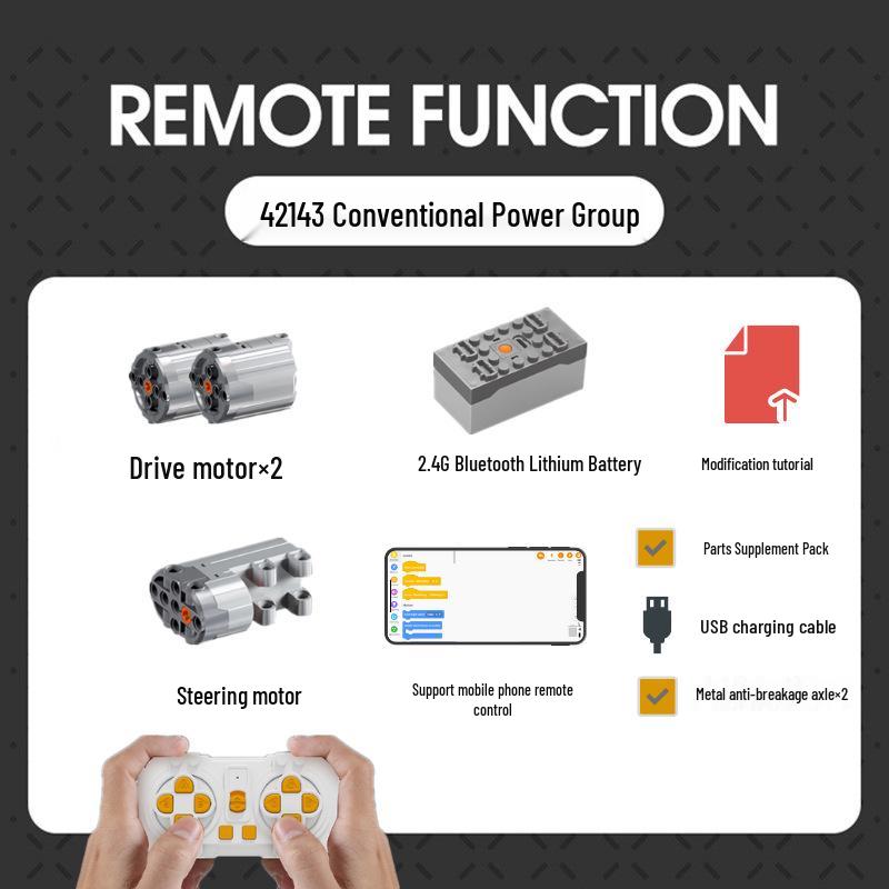 SP3 42143 LED Building Blocks: Remote Control & Lithium Battery Set Upgrade