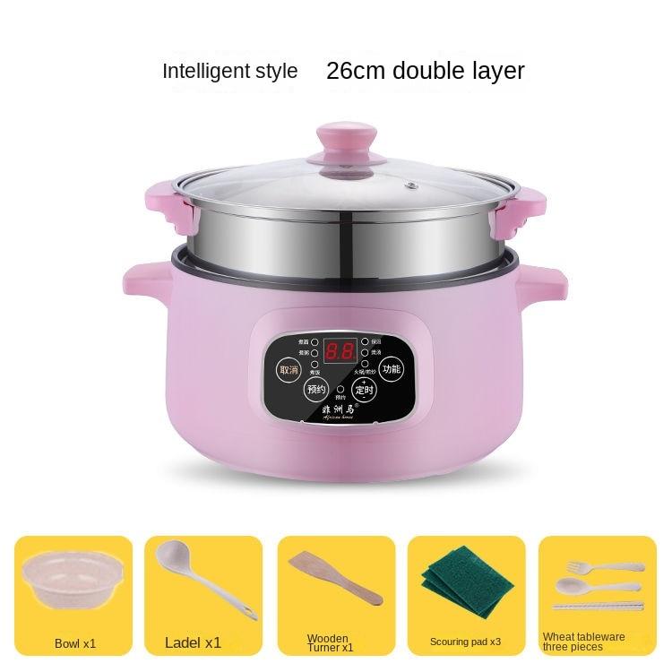 מחבת חשמלית רב תכליתית חשמלית Hot Pot מעונות סטודנטים מיני טייק אווי Hot Pot סיר חשמלי תקע אירופאי בריטי עם קערת אידוי