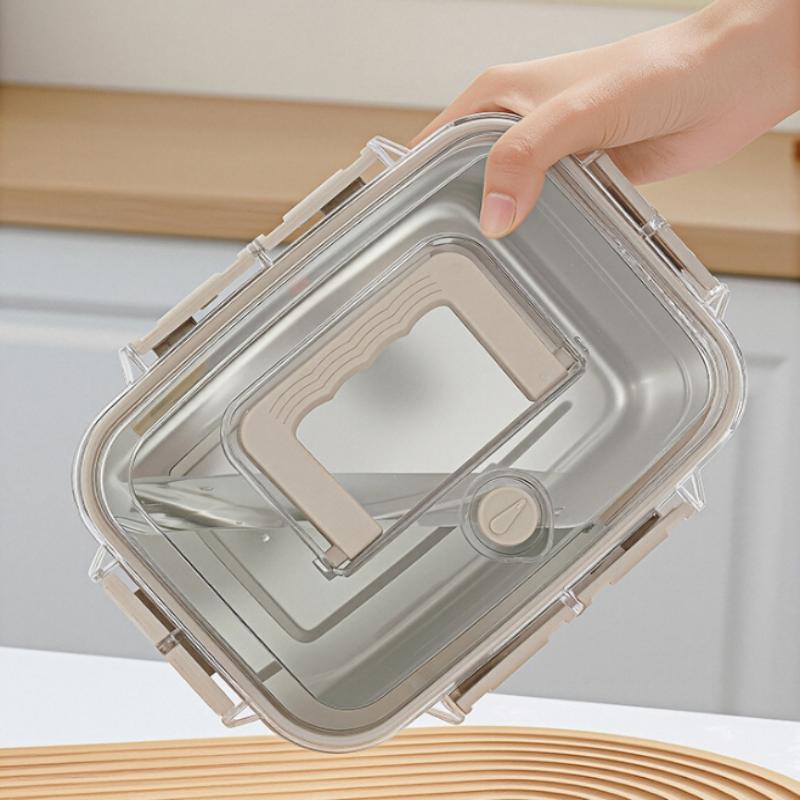 Leakproof Stainless Steel Bento Box Large Capacity Microwave Safe Portable Lunch Box Food Storage Container