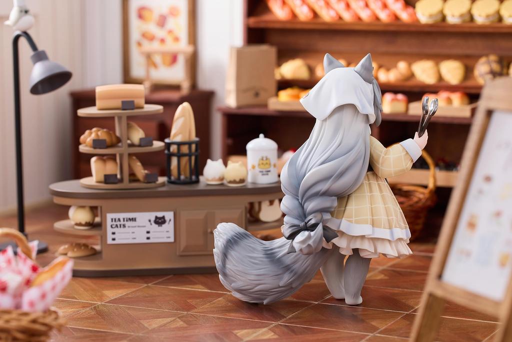 RIBOSE DLC Series Cats Nyan Town Bakery Clerk Nyan ABS PVC Painted Complete Figure "Teatime Scene" Non-Scale &