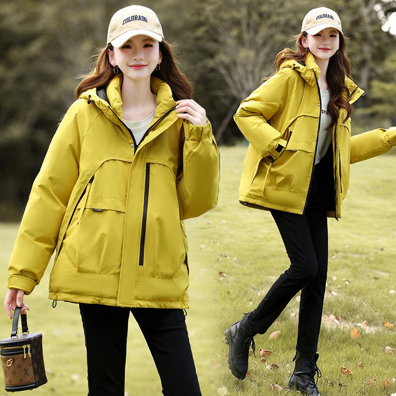 Couple cotton jacket tooling Parker cotton clothes winter new short fashion hooded cotton jacket