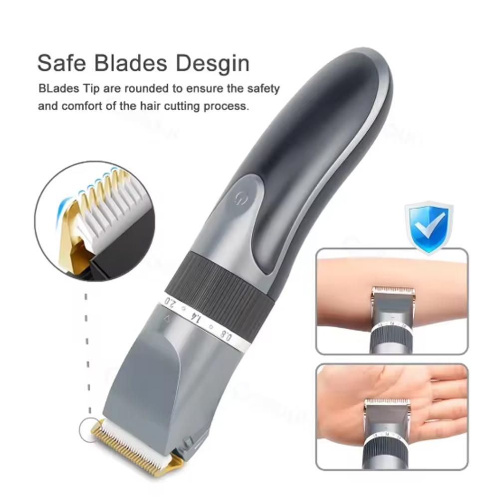 Professional electric barber clippers men barber beard trimmer rechargeable hair clippers ceramic blades hair trimmer Adult Kid