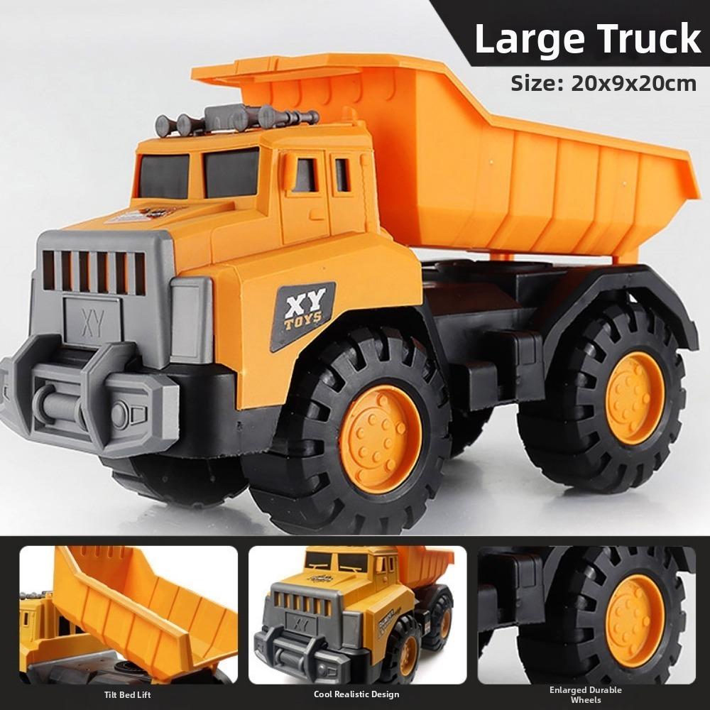 Drop Resistant Engineering Transport Vehicle Toys Plastic Crane Truck Model for Boys