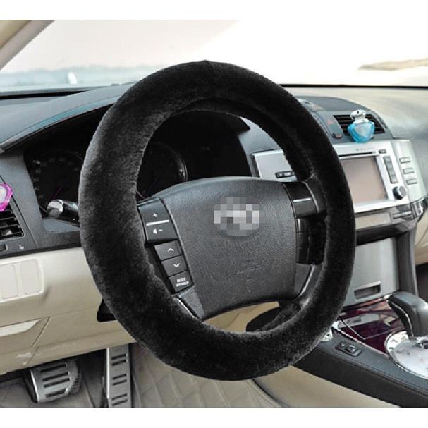 Гибкий плюшевый автомобильный чехол на руль, универсальный зимний автомобильный чехол на руль для Renault Lada, украшение автомобиля