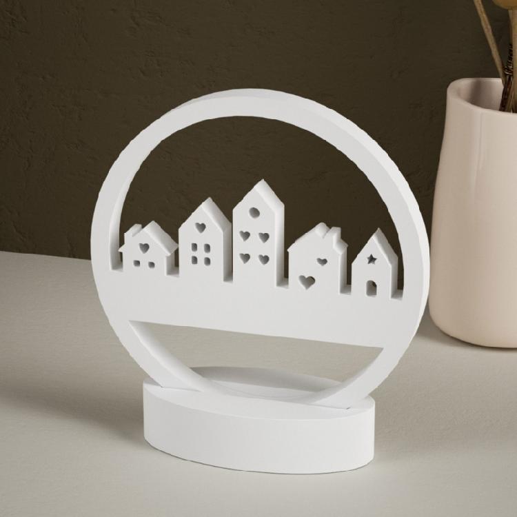 Circular House Silicones Molds with Base Molds for Gypsum Decorations, Wreath Silicones Molds with Base Molds