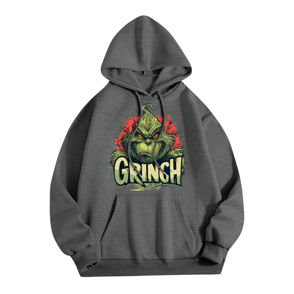 Women's Fashion Christmas Printed Casual Hooded Sweatshirt With Pockets