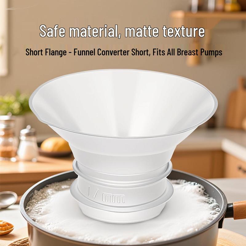 Short Flange Breast Pump Horn Cover Nipple Reducer Converter (M9-M5) Optimized Version