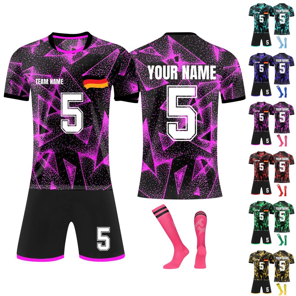 Personalised Shirts Kit Mens Girls With Name Number Custom Football Jerseys For Boys Training Suit