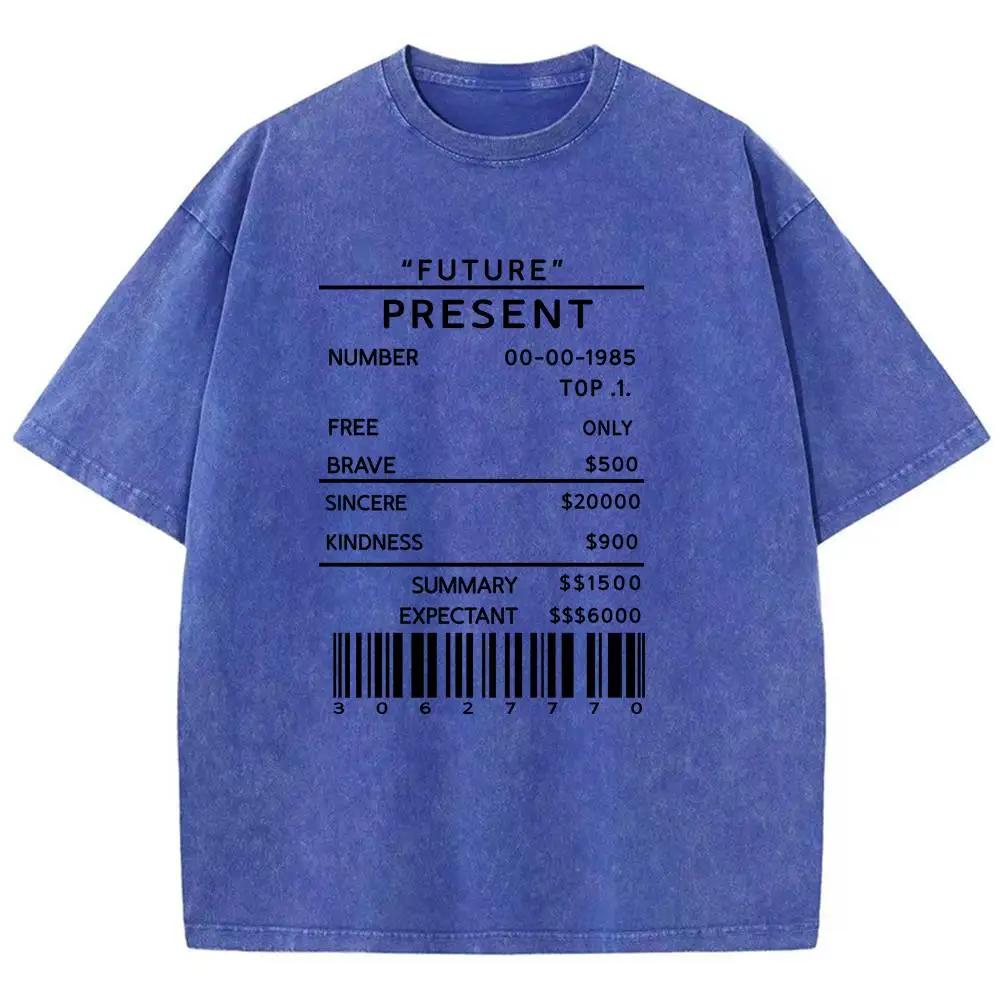 Future Present Черная Номерная Штрихкод Мужская Футболка Графическая Спортивная Футболка Одежда Высококачественная Футболка Милая Модная Одежда