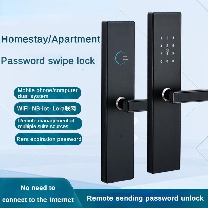 Smart Handle Door Lock Household Fingerprint Digital Lock Biometric Stainless Steel Door Lock