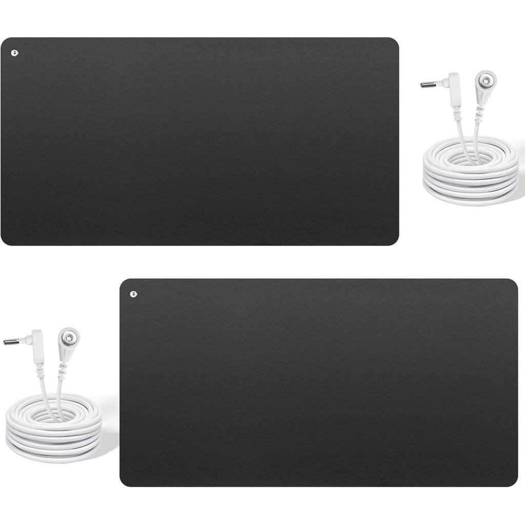 2 шт. Заземляющий коврик 10x26,7" Заземляющая подставка для ног с 2 заземляющими проводами Комфорт для сна Баланс Универсальное использование