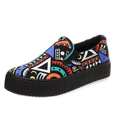 2024 Bohemian Женская парусиновая обувь Толстая подошва Увеличивает рост на 3 см Повседневная женская обувь на плоской подошве Женские лоферы N036