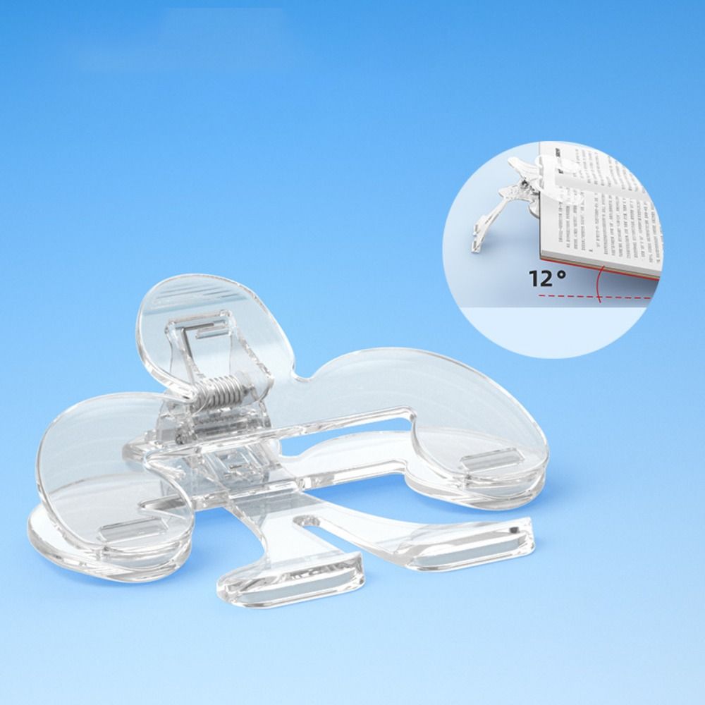 12° Support Angle Reading Book Marker Clip Anti-slip Book Page Holder  For Student Reading