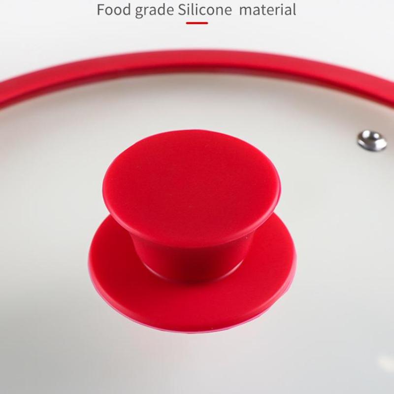 1 шт. Ручка для крышки кастрюли Силиконовая Универсальная Черная Красная Серая Замена ручки для кастрюли Кухонная посуда Ручки для крышки сковороды Кухня