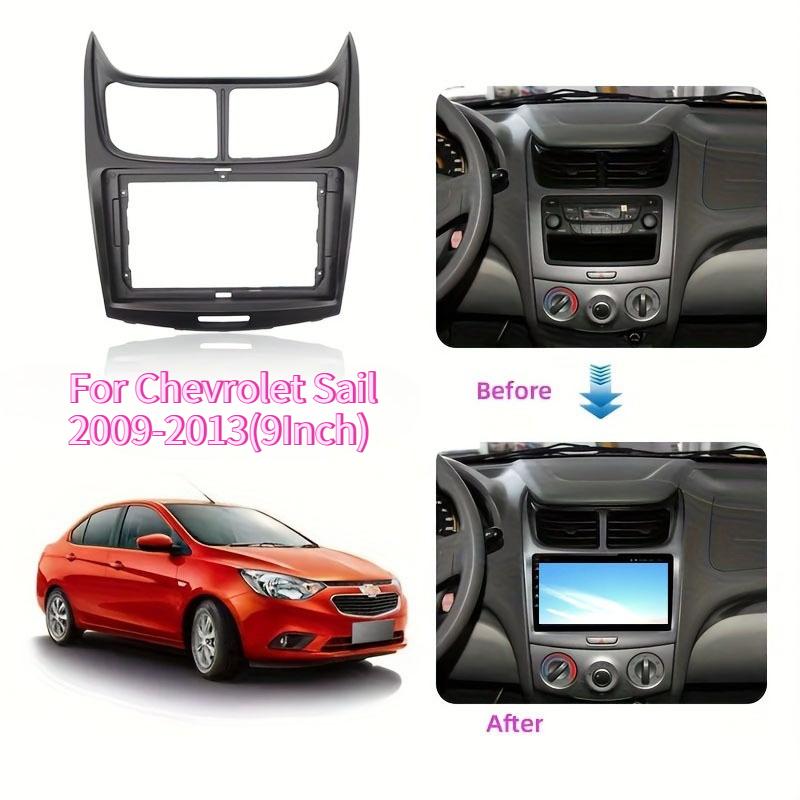 Для Chevrolet Sail 2009-2013 Серебристый/Черный 9-дюймовая Декоративная Панель Рамки Магнитолы Автомобиля Установочная Панель Автоаксессуары для Интерьера