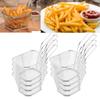 Mini Stainless Steel Fry Baskets Chips Presentation Basket Strainer Food Basket Kitchen Tool Cooking French Fries Basket