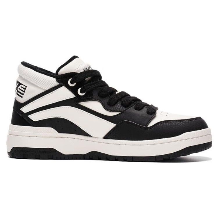 Кроссовки для скейтбординга Li Ning Weiyu Mid Fleece Durable High Top, мужские, черные, AGCT225-2