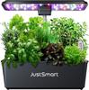 Комплект для выращивания растений на гидропонике JustSmart со светодиодами, оснащенный автоматической циркуляцией воды, для одновременного выращивания 12 растений в домашних условиях на гидропонике