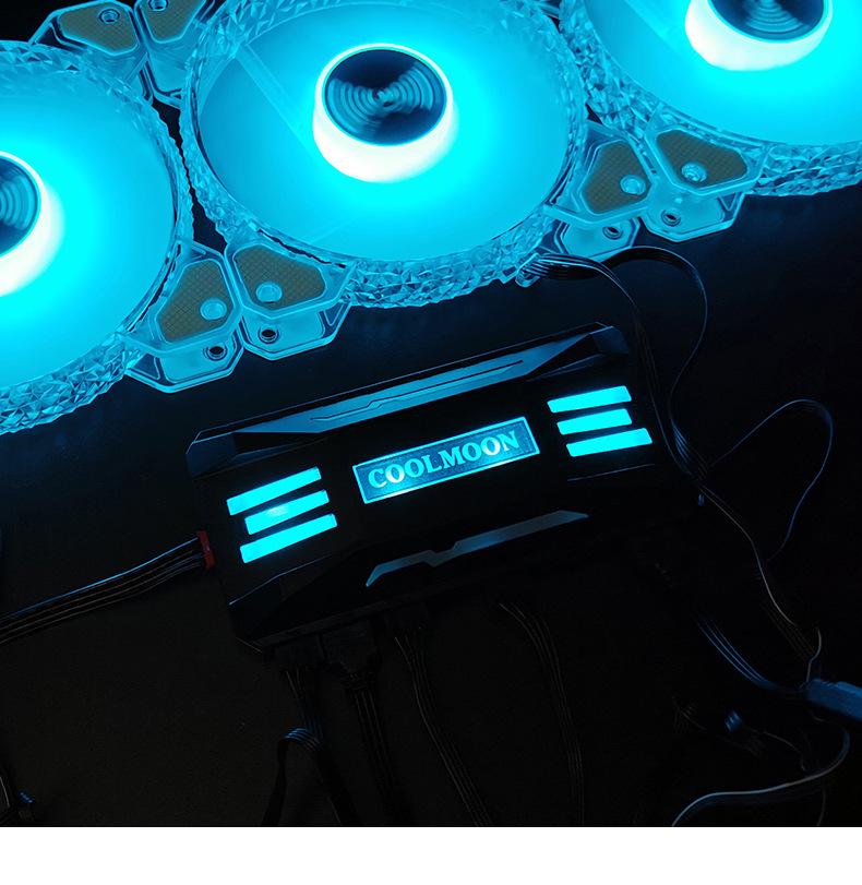 Контроллер вентилятора ARGB Sync 5 В 3-контактный с ШИМ-регулировкой температуры и беспроводным пультом дистанционного управления