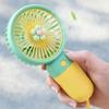 Ручной маленький вентилятор с зарядкой Портативный вентилятор Летний Цветовой блок в виде цветка Мини ручной маленький вентилятор Портативный вентилятор с USB-зарядкой