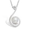 [L4641] - Silver Pendant 'Perla' Silver White (rhodium-plated) - 25x15 Mm