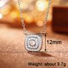 Xiaomi Huitan Cushion Shaped Pendant Necklace for Women Wedding Engagement Charming Silver Color Accessories Elegant Jewelry Inlaid CZ