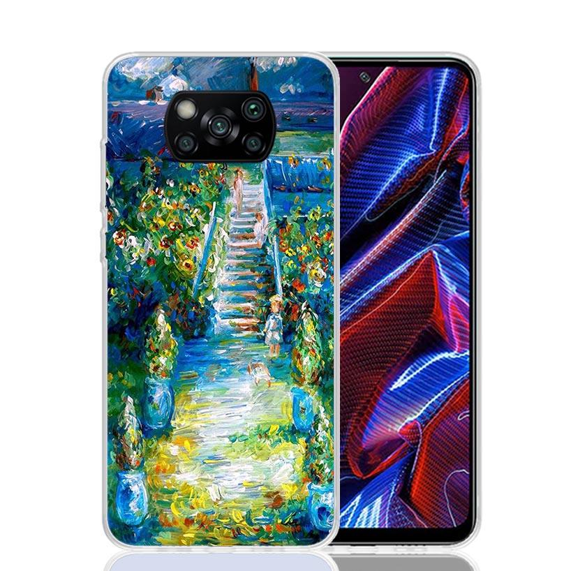 Claude Monet Garden Lotus Bridge Case Phone Cover for Xiaomi Mi 11T 12T 10T 9T Pro 11i 12X 13 12 11 10 9 8 Lite 6X 5X A3 A2 Tren