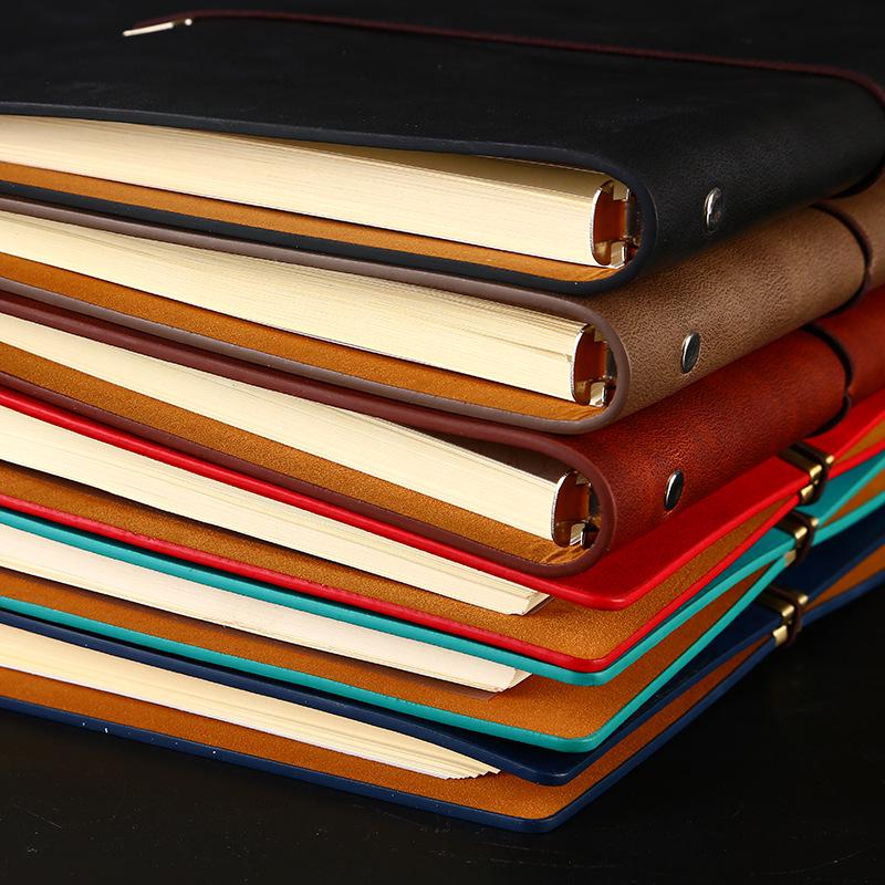 «Дорожный блокнот формата А5 в стиле ретро из искусственной кожи — креативное, настраиваемое для студентов и бизнесменов, с отрывными листами»