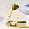 Metal Rotating Candle Holder Rotating Mechanism Transfer Windmill Tea Light Holder  Romantic Dinner