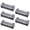 5 Sets Power Distribution Block M3 Screw Terminal 5 Terminals Bus Bar 600V 15A for Automobile Boat