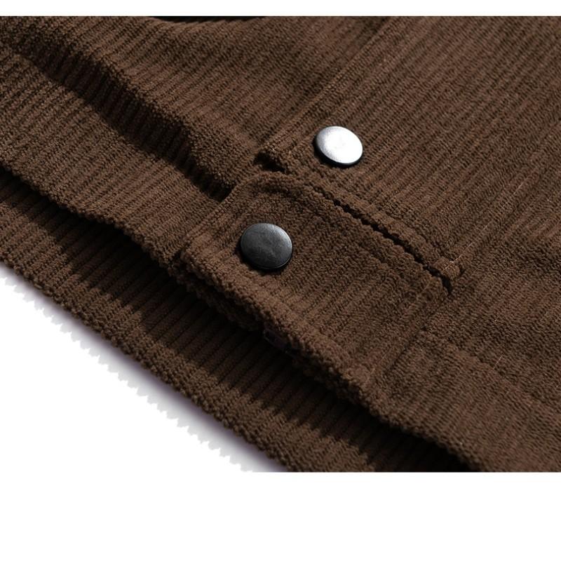 Мужская новая весенняя вельветовая куртка-бомбер с воротником-стойкой, Американское повседневное мужское пальто в стиле ретро