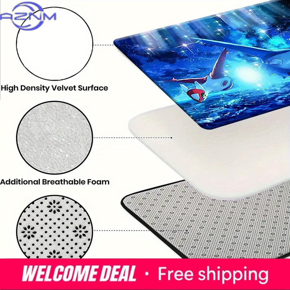 Pokemon Latios and Latias Starry Ocean Print Non-Slip Doormat, Absorbent Floor Mat for Home Decor