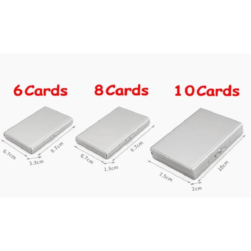 Credit Card Case Wallet Men Women Business Multifunction Slim Wallet Stainless Steel Card Holder 6 Cards 8 Cards 10 Cards