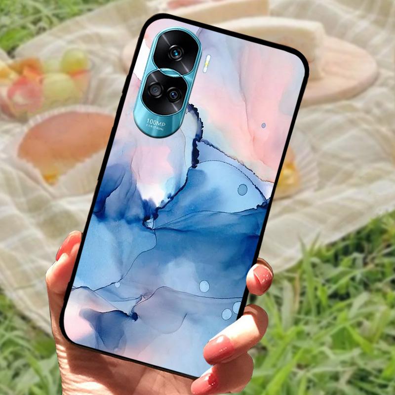 Чехол для Honor 90 Lite Honor90 Pro Силиконовый Расписной Мягкий Черный Чехол для Телефона Huawei Honor 90 Pro Оболочка 90Lite 5G Funda Coque