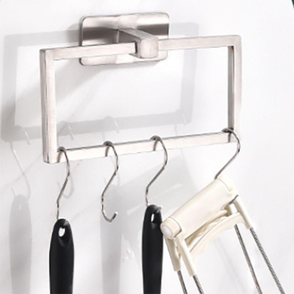 Ventilation Towel Ring Hangers Waterproof Hand Towel Ring Punch Free Towel Ring Household