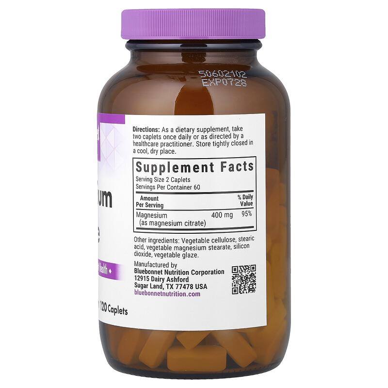 Magnesium Citrate, 120 Caplets (200 mg per Caplet)