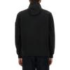 STONE ISLAND Zipped Hoodie Black Men Outerwear 791566853-V0029