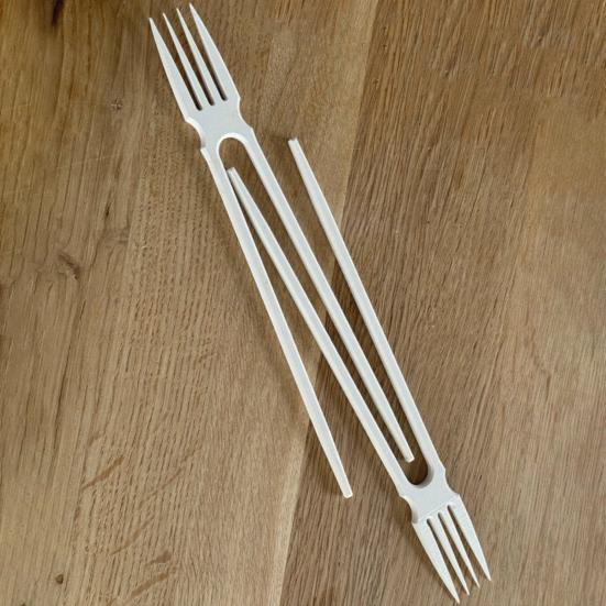 2-in-1 Fork Chopsticks Combo Reusable Eating Tool for Sushi Noodles Lightweight Portable Utensil Versatile Asian Cuisine Sticks